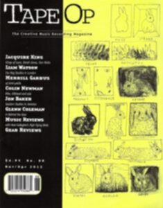 Tape Op Magazine&nbsp;&ndash; March 2012&nbsp;&ndash; Featuring Curve Diffusors