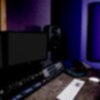 HDMG Audio Post Room with purple Curve Diffusors