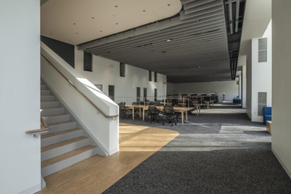 MIT Library featuring Echo Eliminator panels used for baffles