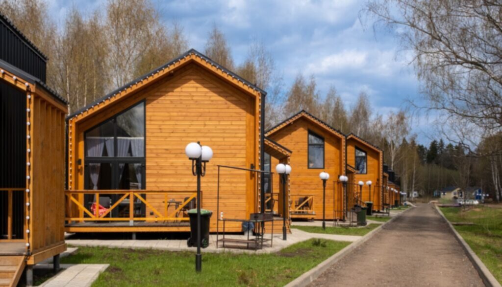 row of tiny homes